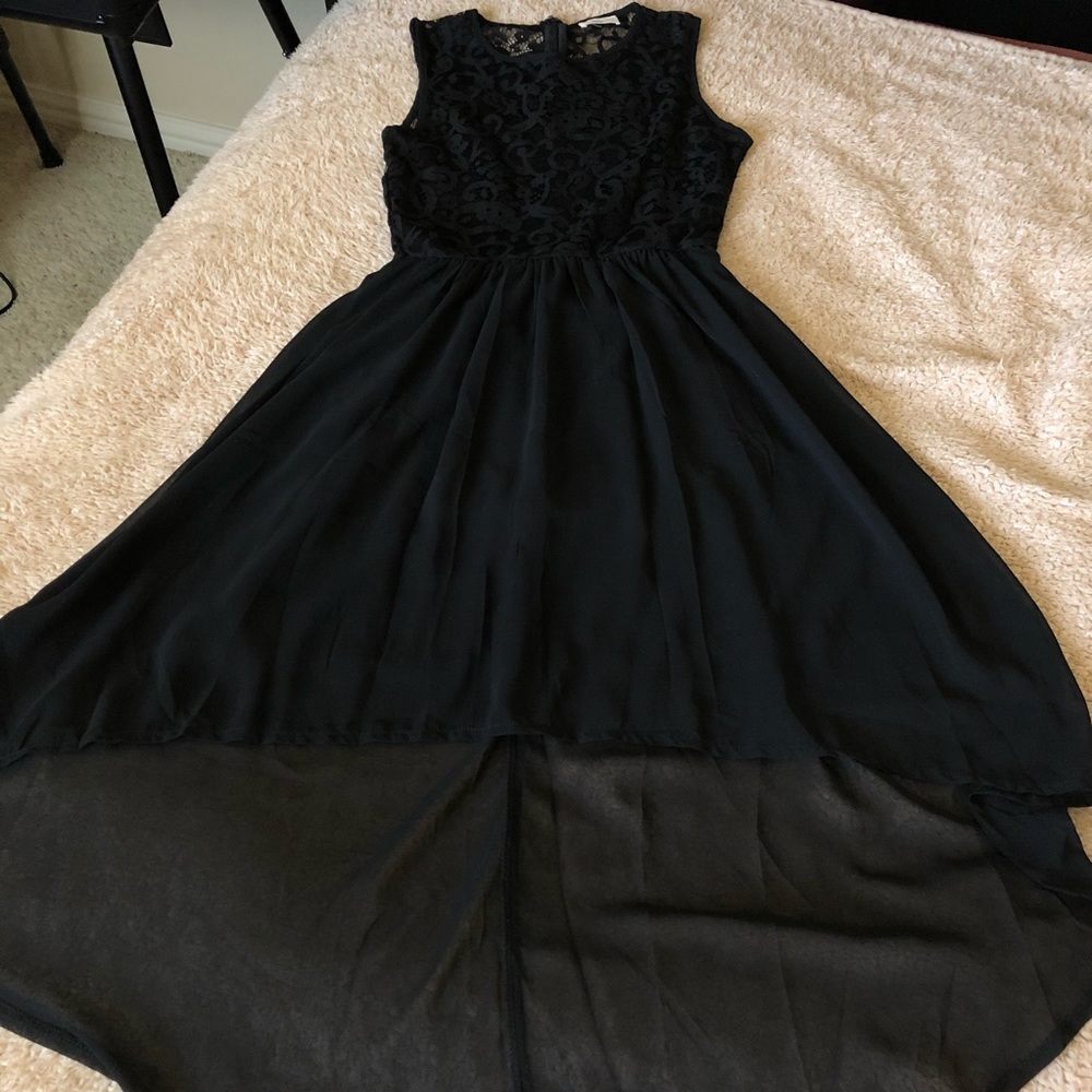 Black High low lace dress by Tobi